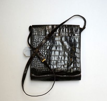 DISSER - Shoulder bag in imitation crocodile...