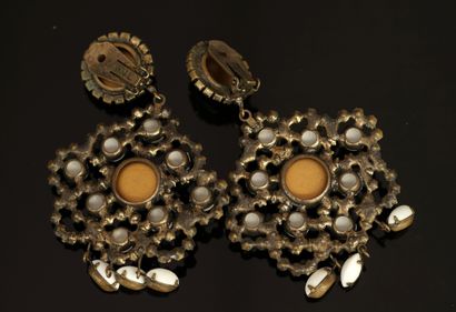 KENNETH JAY LANE, Vintage - LARGE PAIR OF...