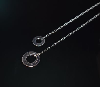 DINH VAN - COLLIER en or blanc 18k (750/°°)...