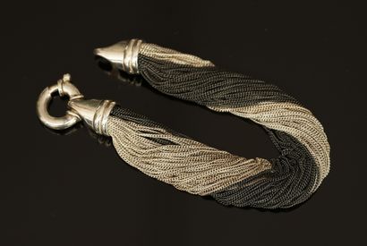 JEWELRY in black patinated and polished 925/°°...