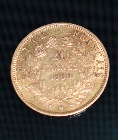 PIECE 20 FRANCS OR. PB : 6.44g.