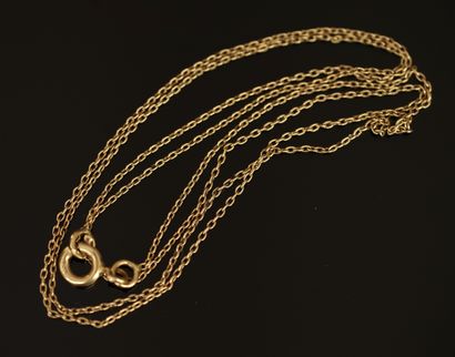 CHAINE en or jaune 18K (750/°°) maille forçat....