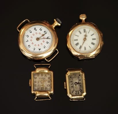 ENSEMBLE en or jaune 18K (750/°°) composé...