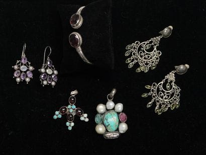 ENSEMBLE en argent 925/°° comprenant: une...