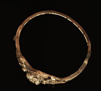 BRACELET jonc rigide ouvrant en argent min...