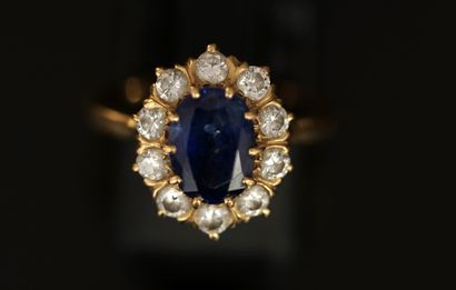 BAGUE POMPADOUR en or jaune 18K (750/°°)...