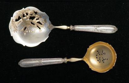 SET of 2 dessert scoops with Louis XVI style...