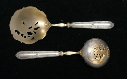SET of 2 dessert scoops with Louis XVI style...