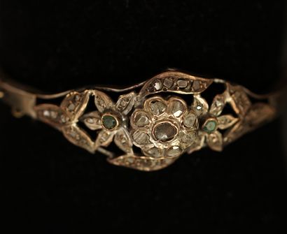 BRACELET jonc rigide ouvrant en argent min...