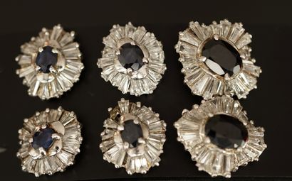 ENSEMBLE de 3 PAIRES DE CLOUS D'OREILLES...
