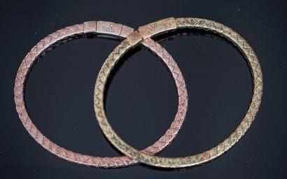 DALIA - ENSEMBLE de 2 bracelets en argent...