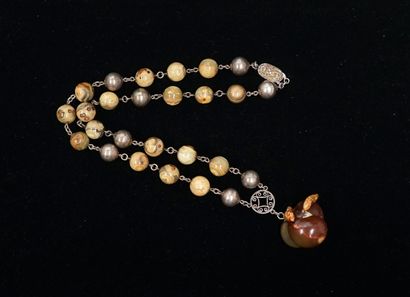 CHINE XIXème - COLLIER composé d'une suite...