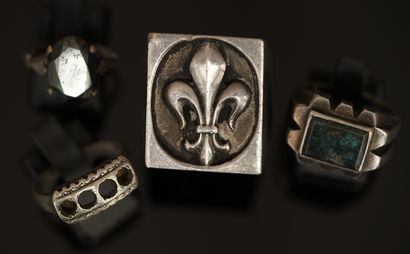 ENSEMBLE en argent (min 800/°°) comprenant...