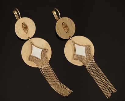 SATELLITE - PAIRE DE PENDANTS d'oreilles...