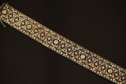 ENSEMBLE de 2 BRACELETS anciens en argent...