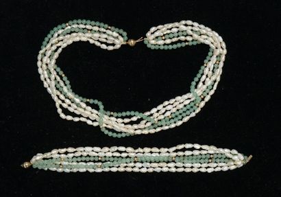 ENSEMBLE composé d'1 COLLIER et d'1 BRACELET...