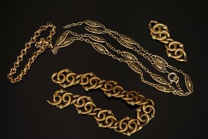 LOT d'or 18K (750/°°). PB: 19g