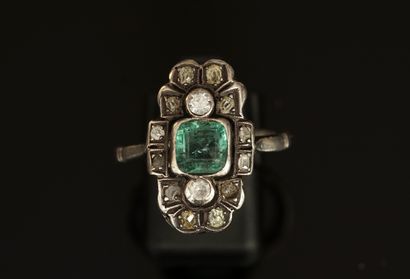BAGUE en argent min 800/°°, poinçon Cygne,...