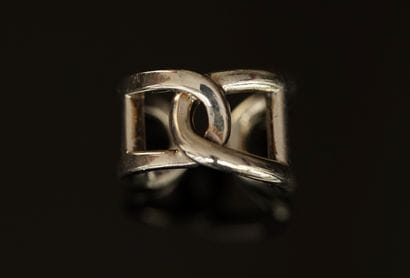 HERMES - BAGUE en argent 925/°° maillons...