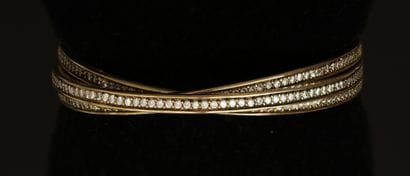 BRACELET en argent doré (vermeil) min 800/°°...