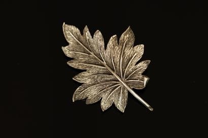 BROCHE en or gris 18K (750/°°) présenant...