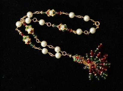 FANTAISIE - COLLIER BAYADERE en métal doré...