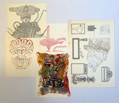 JORGE CARRERA - 17 techniques mixtes et gravures,...