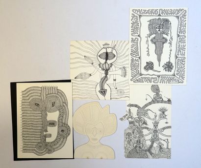 JORGE CARRERA - 17 techniques mixtes et gravures,...