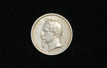 Médaille en argent Napoléon III 