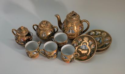 Service à thé ou à café en porcelaine de...