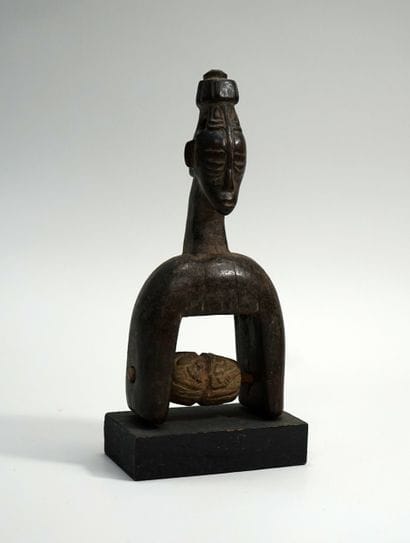 Étrier de poulie de métier à tisser en bois...