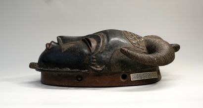 Masque présentant un visage humain aux yeux...