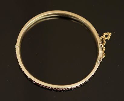 Rigid opening JONC BRACELET in silver gilt...
