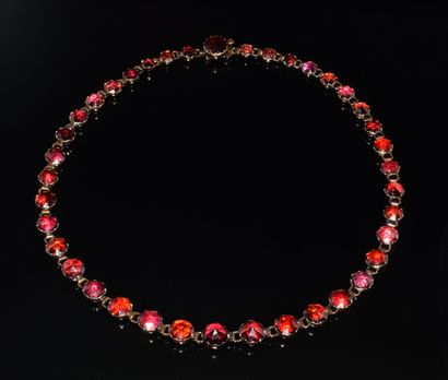 COLLAR in 18K (750°°) rose gold, river set...