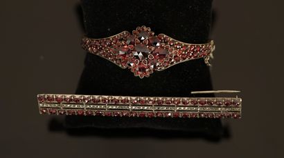Silver-plated and gilded metal SET including...
