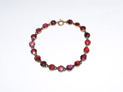 BRACELET in 18K (750°°) rose gold, river...