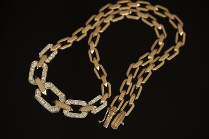COLLAR in 14K (585°°) yellow gold, adorned...