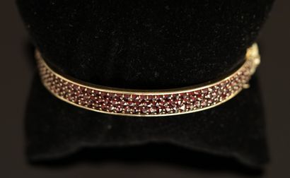 Rigid opening JONC BRACELET in silver gilt...
