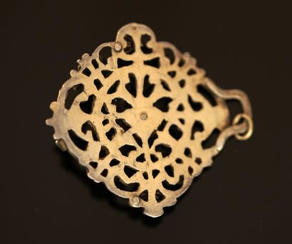 PENDANT in silver min 800/°° openwork set...