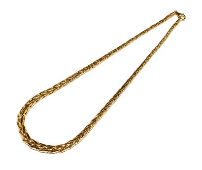 COLLAR in 18K (750°°) yellow gold, drop palm...