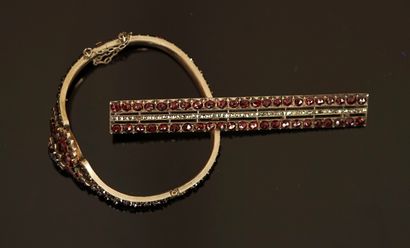 Silver-plated and gilded metal SET including...