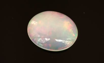 OPAL on paper oval cabochon, 30cts, 2.65x2.1cm...