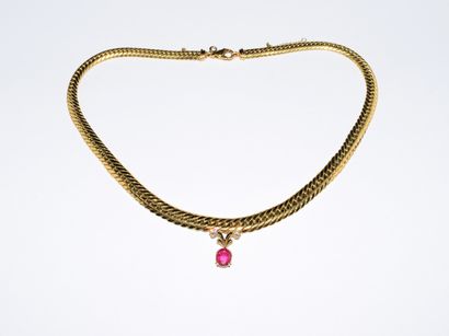COLLAR in 18K (750/°°) yellow gold, drop...