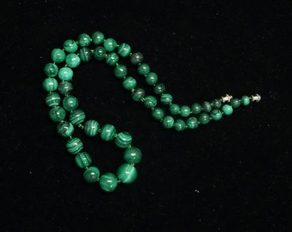 COLLIER de boules de malachite en chute (5...