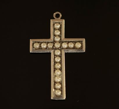 RELIGIOSA - CROIX en argent min 800/°° ornée...