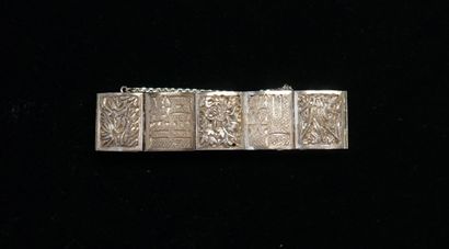 BRACELET en argent min 800/°° articulé de...