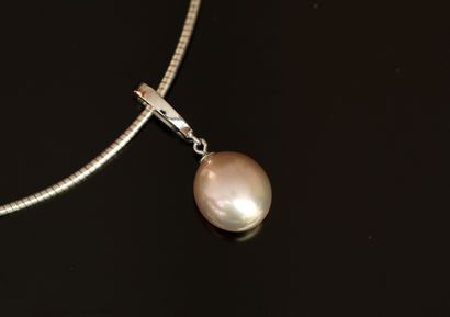 COLLIER CABLE en argent 925/°° retenant en...