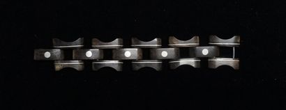 BRACELET en bois à maillons imbriqués géométriques...