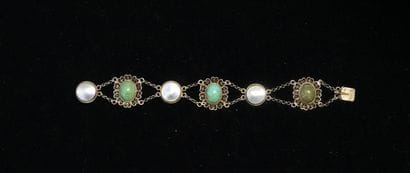 BRACELET ancien en argent min 800/°° à motifs...