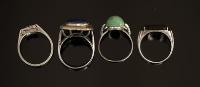 ENSEMBLE en argent min 800/°° comprenant...